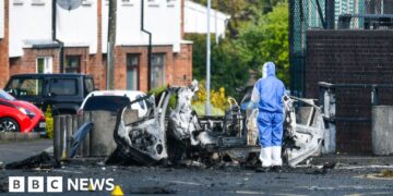 Man charged after explosion at Dunmurry police station