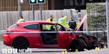 Man in court after car hits five in town centre