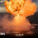 Moment SpaceX rocket explodes in the Indian Ocean after splashdown