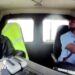 Moment United Airlines flight strikes vehicle during landing