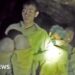 Moment rescuers find five men trapped in Laos cave