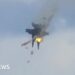 Moment two fighter jets collide mid-air during US air show