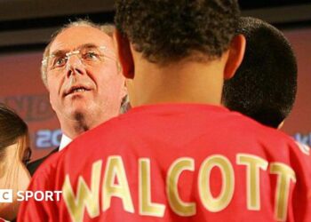 An image showing England players Theo Walcott and Paul Gascoigne