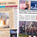 'Net migration almost halves' and 'Paint the town claret'