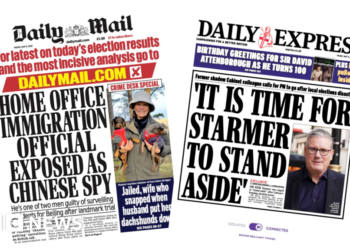 'Official exposed as Chinese spy' and 'Time for Starmer to stand aside'