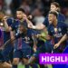 PSG players celebrate winning the Champions League