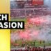 Fans invading the pitch