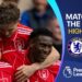 Igor Jesus, James McAtee and Taiwo Awoniyi celebrate a goal against Chelsea