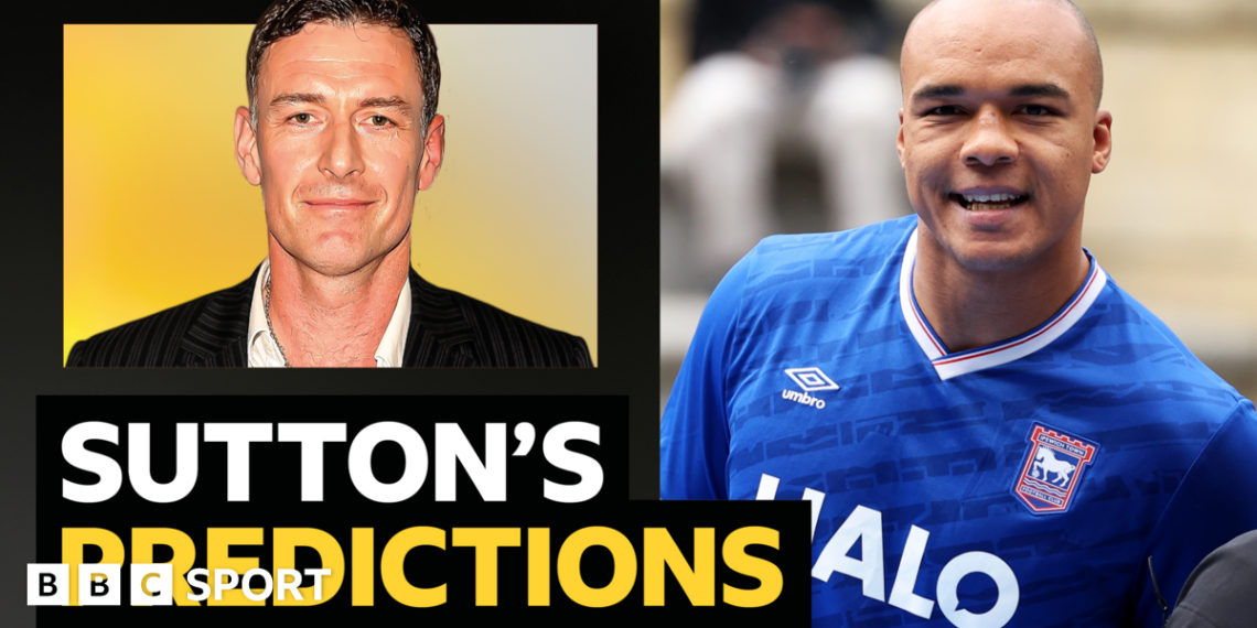 A picture of Chris Sutton with wording next to it that says BBC Sport columnist Chris Sutton