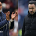 Roberto de Zerbi slumps to his knees during Tottenham Hotspur's draw at home to Leeds United