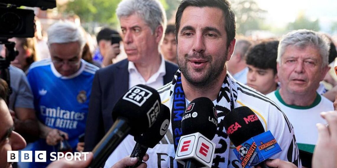 Real Madrid presidential candidate Enrique Riquelme
