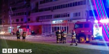 Russian drone crashes into apartment building in Romania