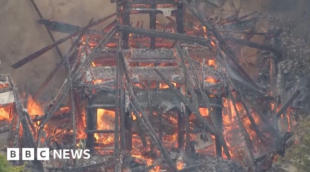 Sacred hall housing Japan's 'eternal flame' destroyed by fire
