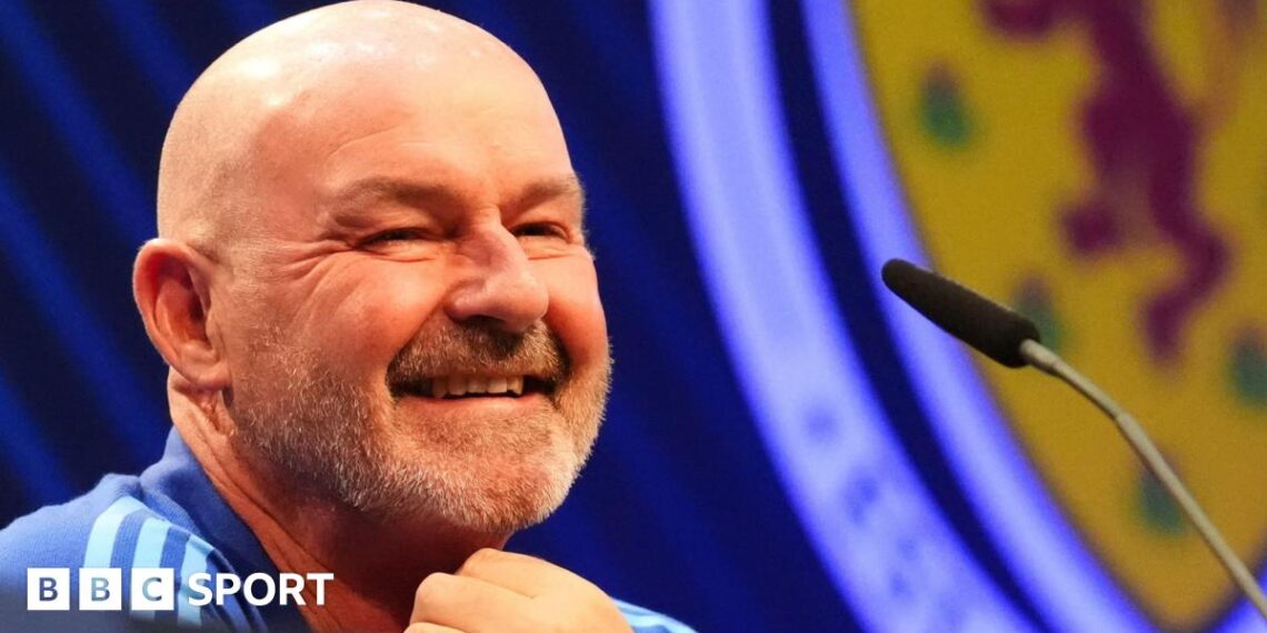 Steve Clarke and the Scotland squad