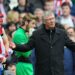 Phil Jones and Sir Alex Ferguson look on in despair