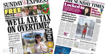 The Papers: 'We'll axe tax on overtime' and 'Brolly hot, isn't it'