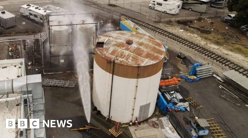 Threat of massive chemical tank explosion is 'eliminated', California officials say