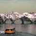 Timelapse footage shows giant 'cave' inflated over Paris bridge