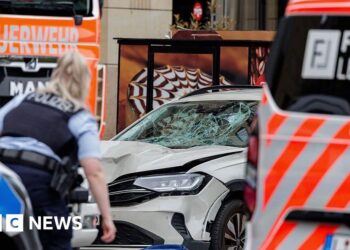 Two killed and many injured after car driven into crowd in German city of Leipzig