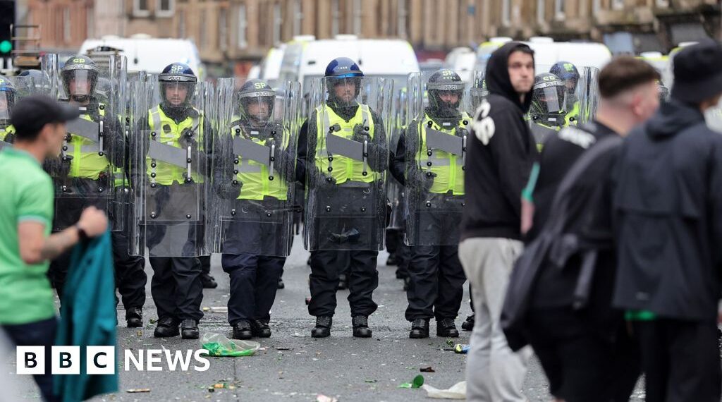 Two police officers 'seriously injured' and 14 arrests during Celtic disorder