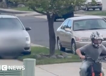 US driver arrested after chasing down child on bike on footpath