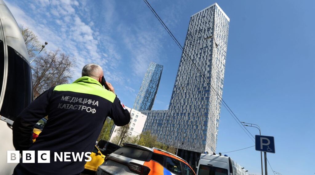 Ukrainian drone hits upmarket Moscow high-rise ahead of Victory Day celebrations