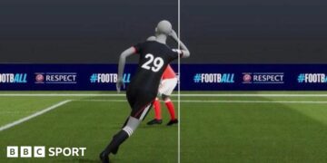 VAR offside decision showing Jule Brand to be played onside by Lotte Wubben Moy