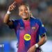 Vicky Lopez celebrates scoring for Barcelona