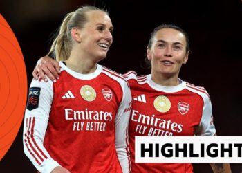 Stina Blackstenius and Victoria Pelova smiling together