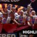 Wigan Warriors celebrate Challenge Cup victory with the trophy