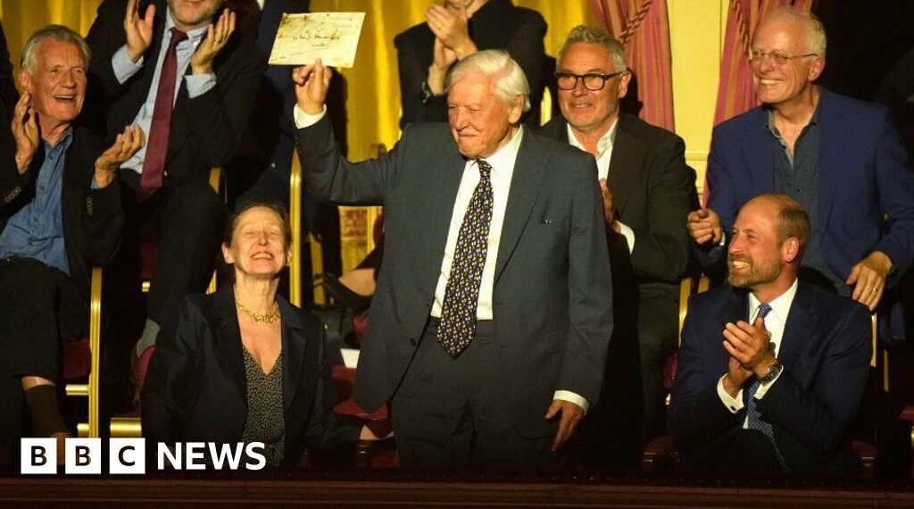 William hails Sir David Attenborough's 'remarkable milestone' at 100th birthday concert