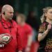 Sean Lynn (left) and Keira Bevan at a Wales training session