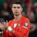 Cristiano Ronaldo applauds while playing for Portugal against Hungary in October 2025