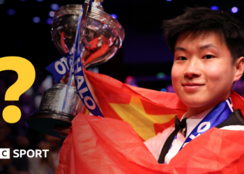 The World Snooker Championship trophy