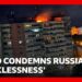 Russian drone hits Romanian apartment block | BBC News