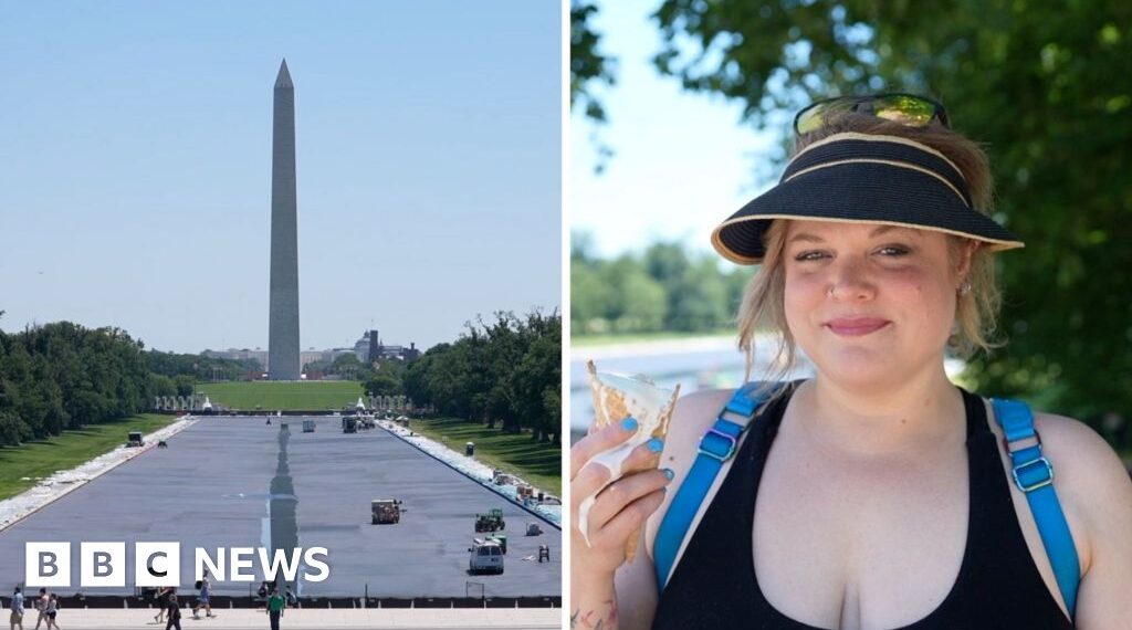 Americans react to Reflecting Pool's completed paint job
