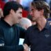 Andoni Iraola shaking hands with former Tottenham manager Thomas Frank