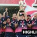 England women lifting the cricket world cup in 2017