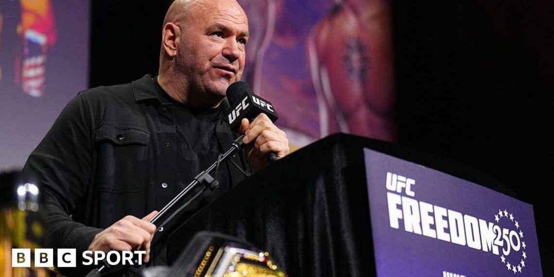 Dana White at a press conference