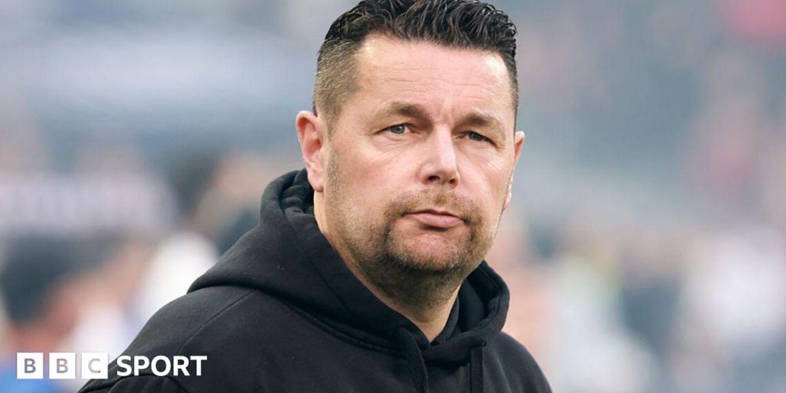 Pierre Sage pictured on the touchline with Lens