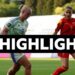 Elise Hughes (L) and Sladjana Bulatovic battle for possession
