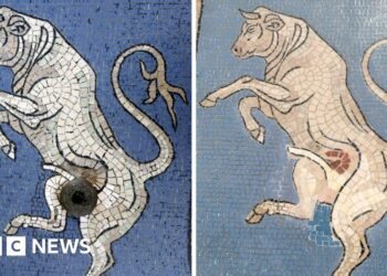 Italians bemused by Milan bull mosaic restoration