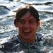 Race winner Kimi Antonelli swimming in the Monaco harbour after winning the grand prix