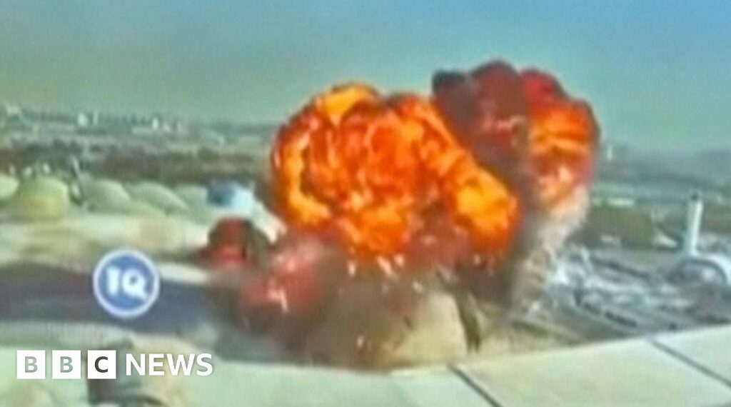 New footage shows moment Iranian drone struck Kuwait airport