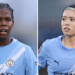 Manchester City's Khadija 'Bunny' Shaw and Yui Hasegawa
