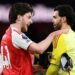 Declan Rice and David Raya