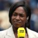 Maggie Alphonsi holds a BBC Sport microphone