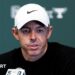 Rory McIlroy speaks to reporters before the Memorial Tournament