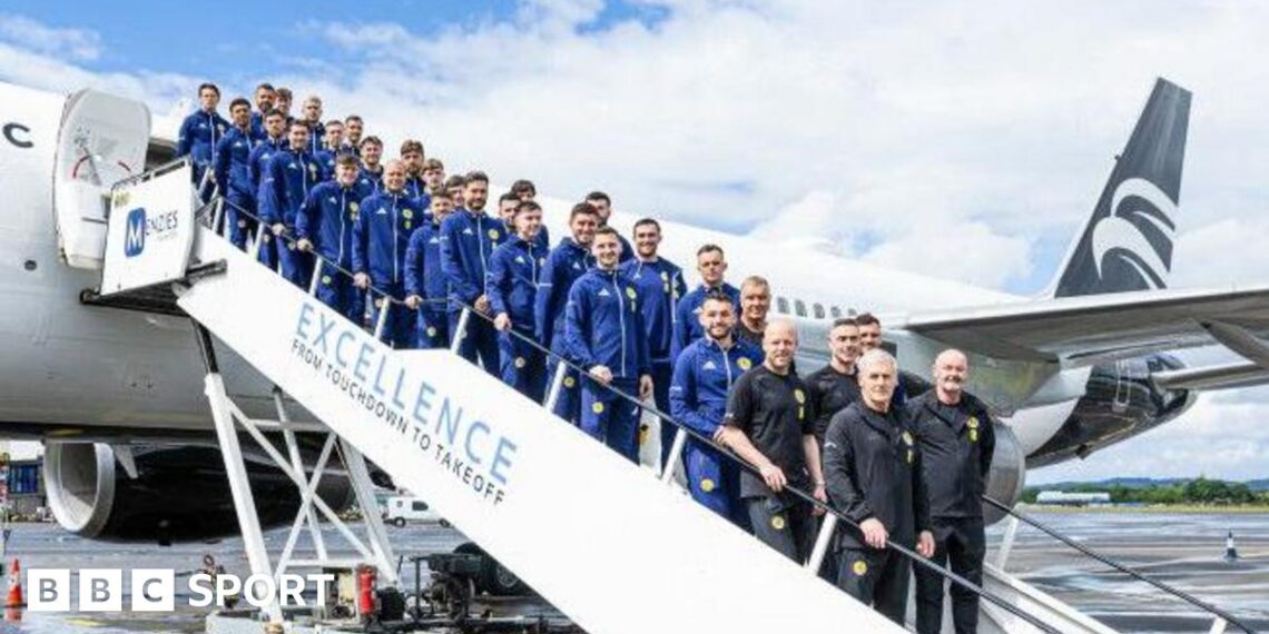 The Scotland party are on their way to the World Cup