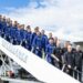 The Scotland party are on their way to the World Cup